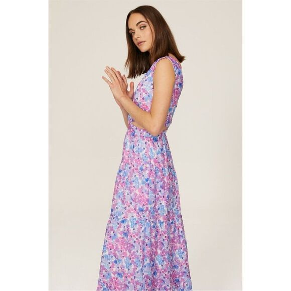 Nicholas Women's Floral Orchid Pink Maxi Dress Size 8 - Picture 4 of 11
